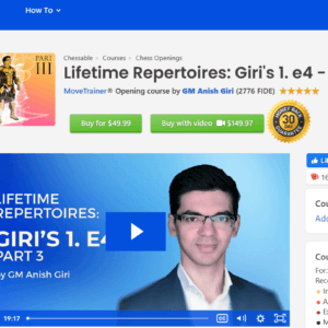 PREMIUM CHESS VIDEO | Lifetime Repertoires Giri's 1. e4 − Part 3 by GM Anish Giri (MP4) - CHESS PREMIUM